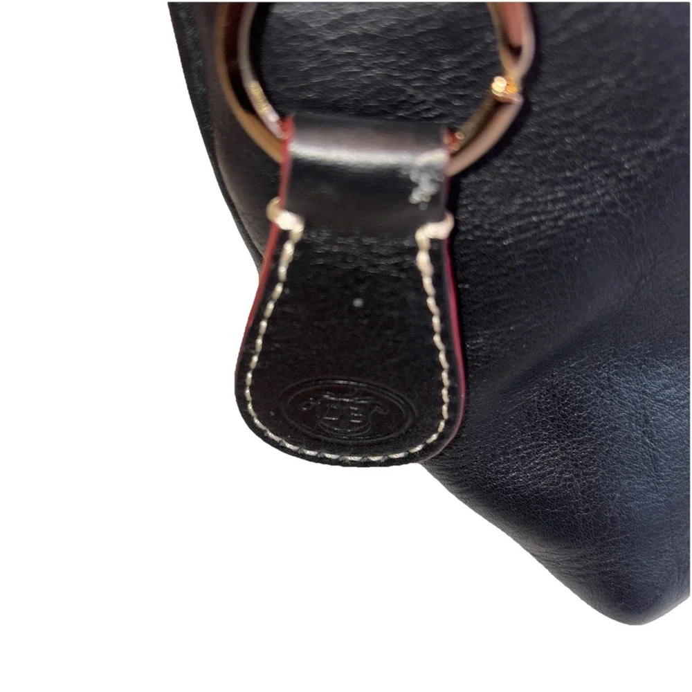 Dooney & Bourke VTG Leather Handbag‎ Double Pocket/zipper Satchel Excellent